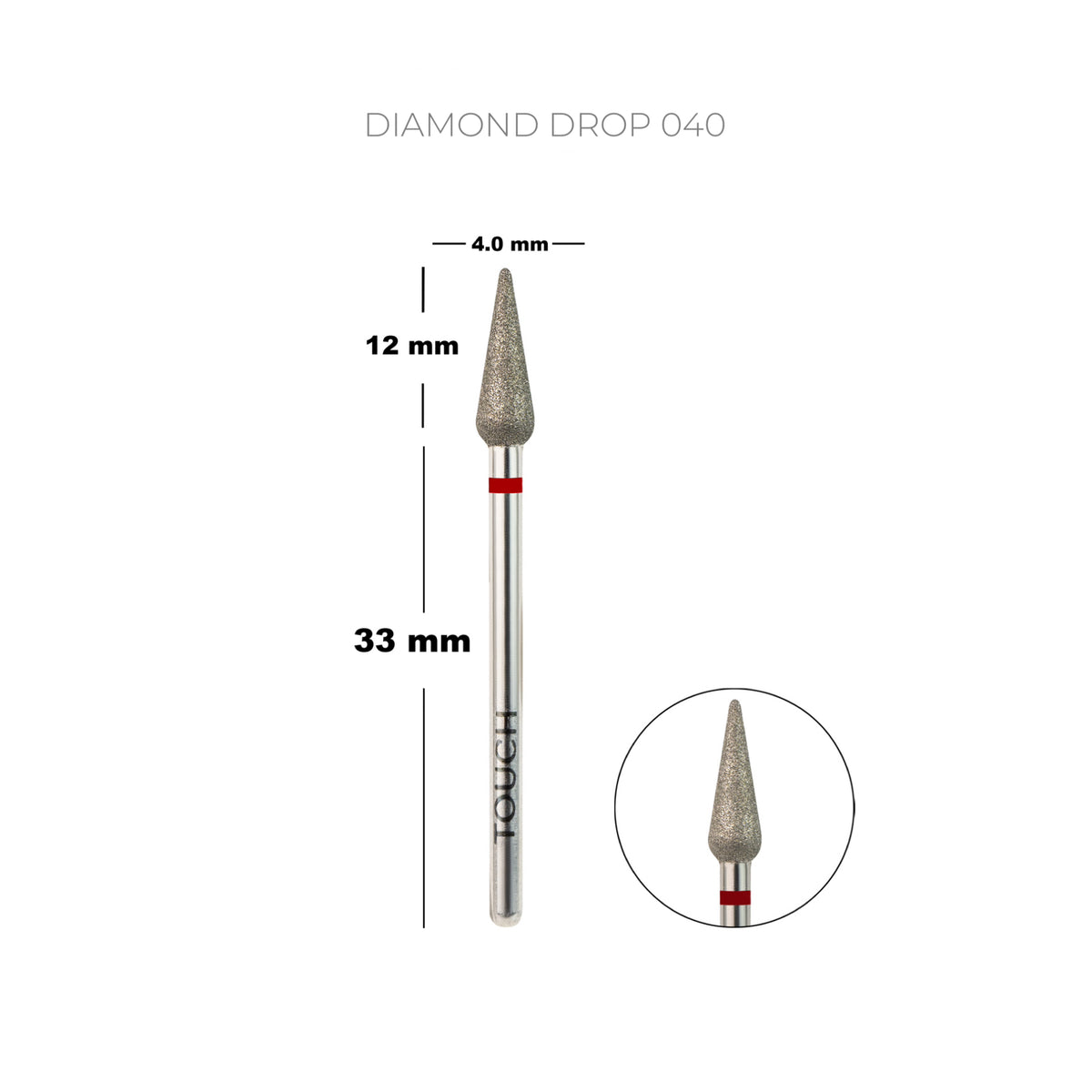 TOUCH diamond Drop nail drill bit 4.0 mm