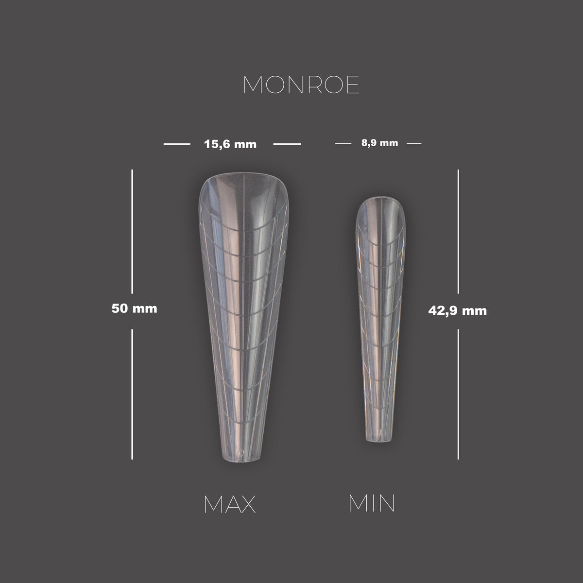 TOUCH Nail Tips Upper forms modeling Mix 8in1 + mold 288 pcs