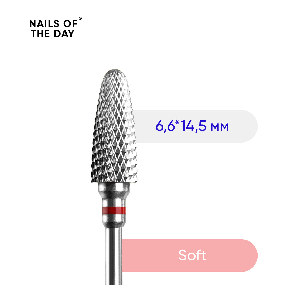 NAILSOFTHEDAY Carbide Nail Drill Bit — Corn 6.6 ×14.5 мм