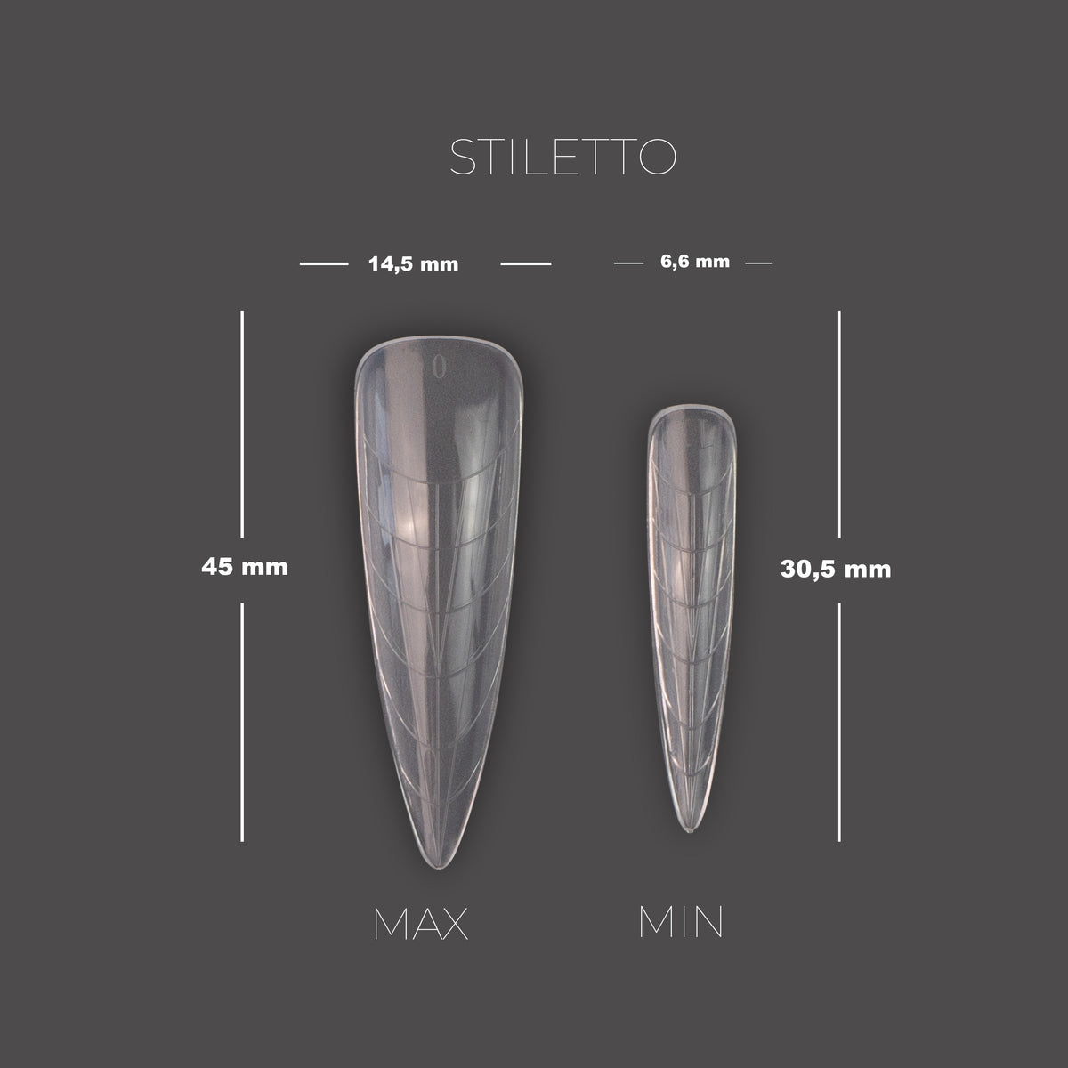 TOUCH Nail Tips Upper forms modeling Mix 8in1 + mold 288 pcs