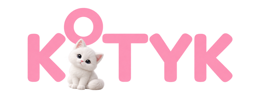 KOTYK Beauty logo with white cat